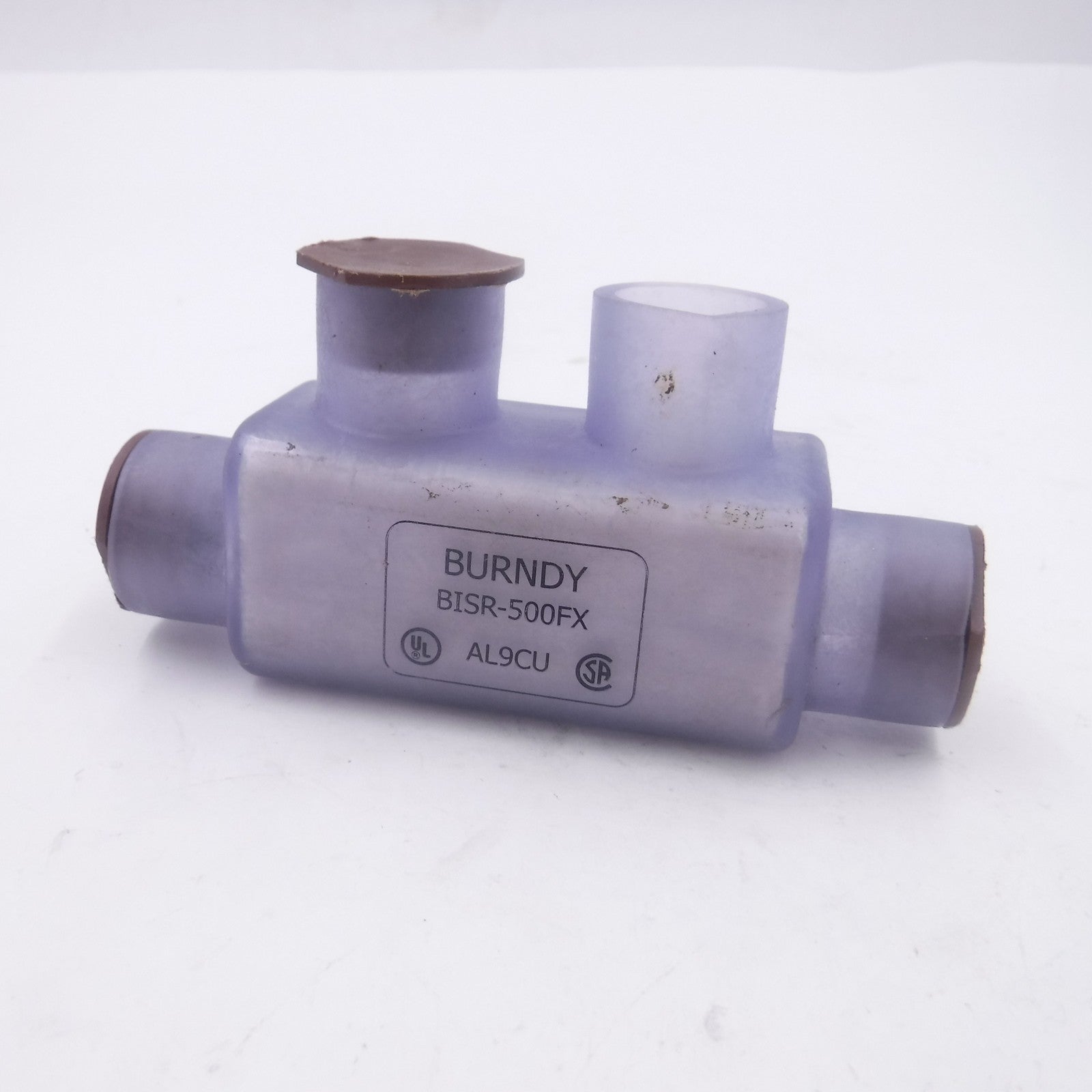 Burndy BISR500FX Multi-Tap Connector In-Line Splice 6 AWG 500 Kcmil Brown