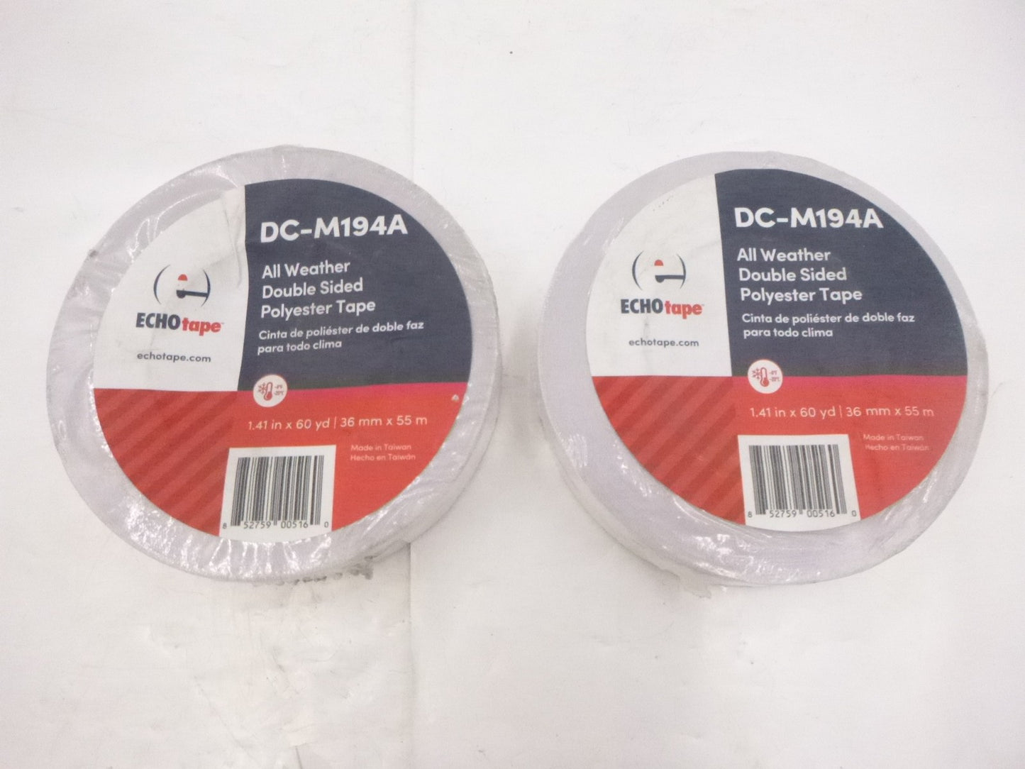 2 Pack Echo Tape All Weather Double Sided Polyester Tape DC-M194A 36mm X 55m