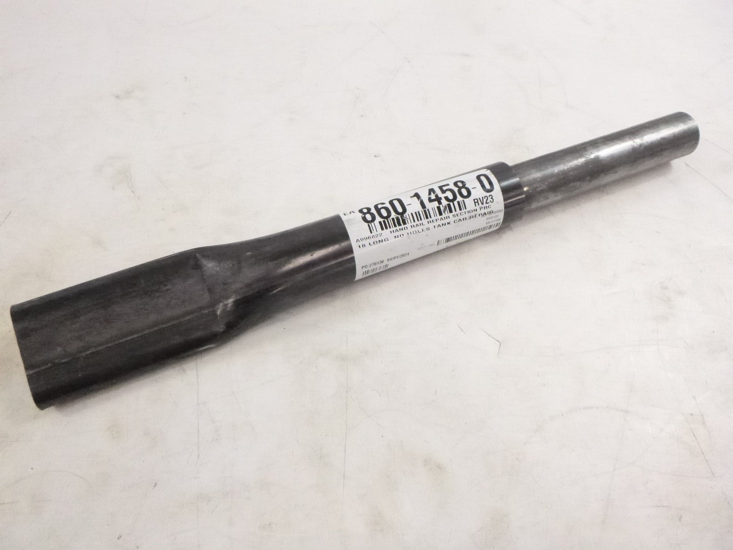 Hand Rail Repair Section PRC 18" Long No Holes Tank Car Repair