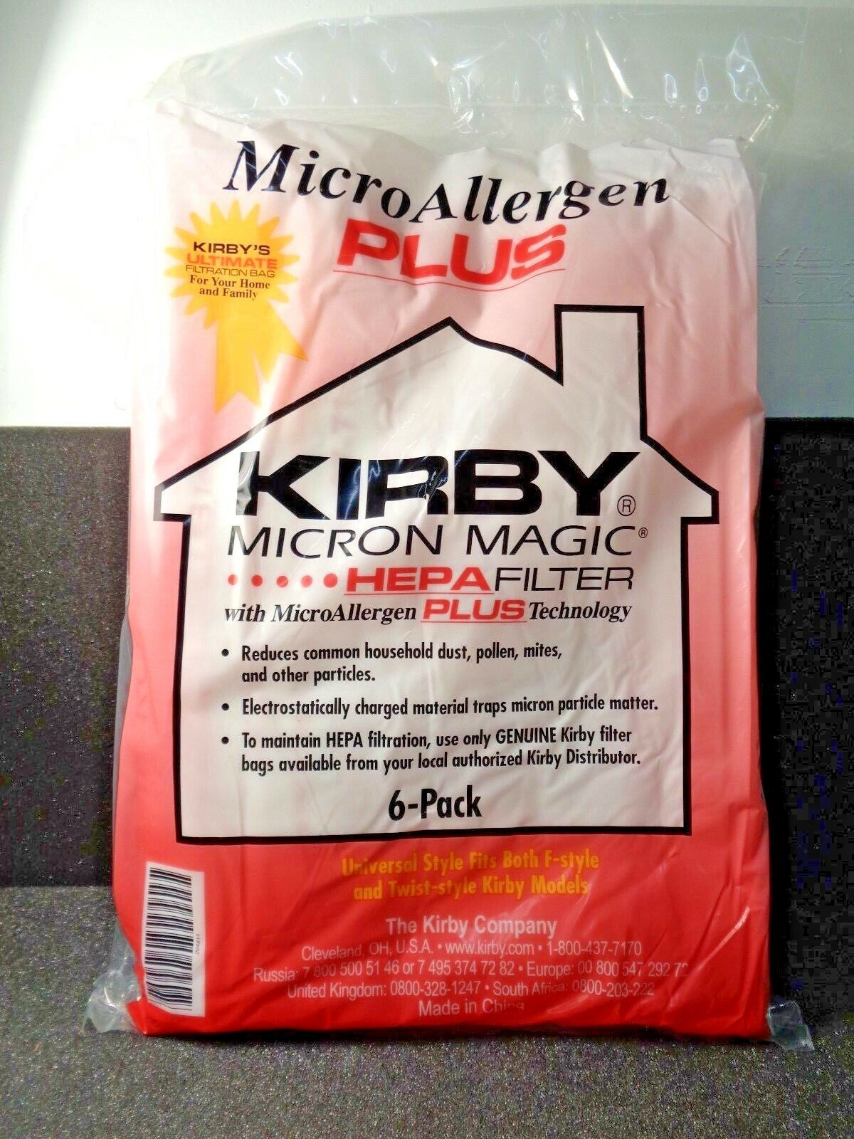 Kirby Micron Magic Micro Allergen Plus HEPA Vacuum Filter Bags (Lot of 6)