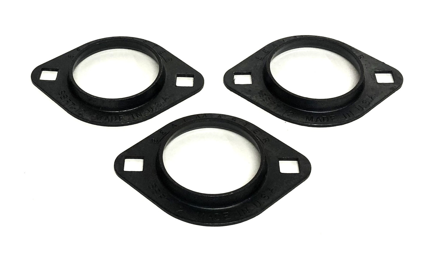 SealMaster 1.74 Inch ID 2 Bolt Ball Bearing Flange SSFT-12 [Lot of 3] NOS