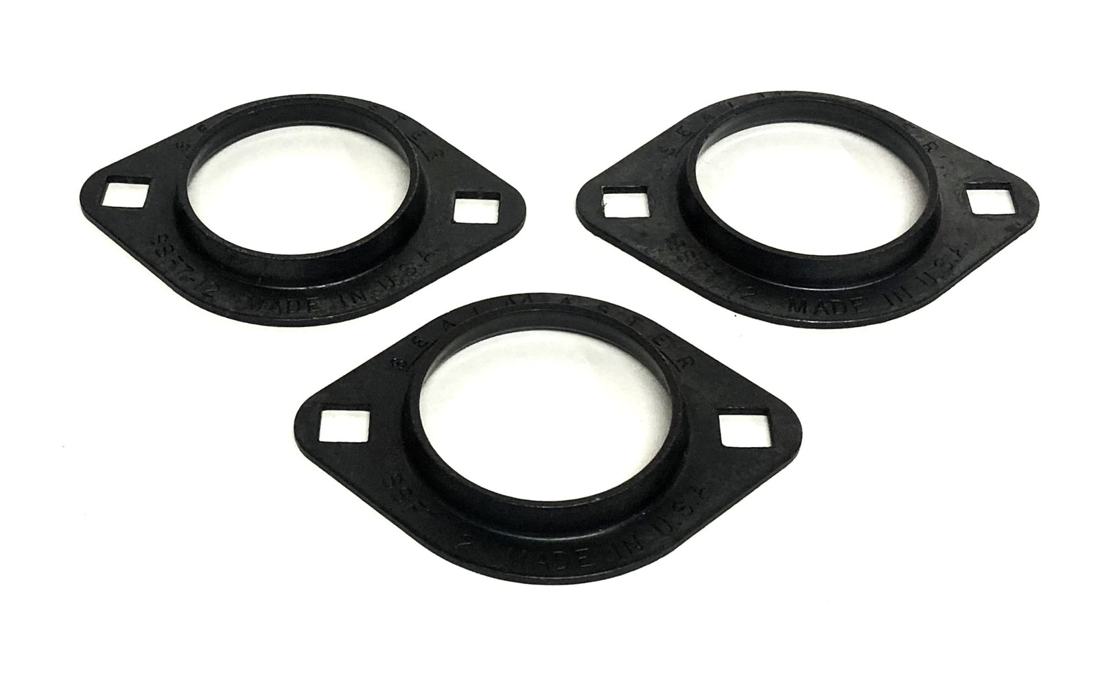 SealMaster 1.74 Inch ID 2 Bolt Ball Bearing Flange SSFT-12 [Lot of 3] NOS