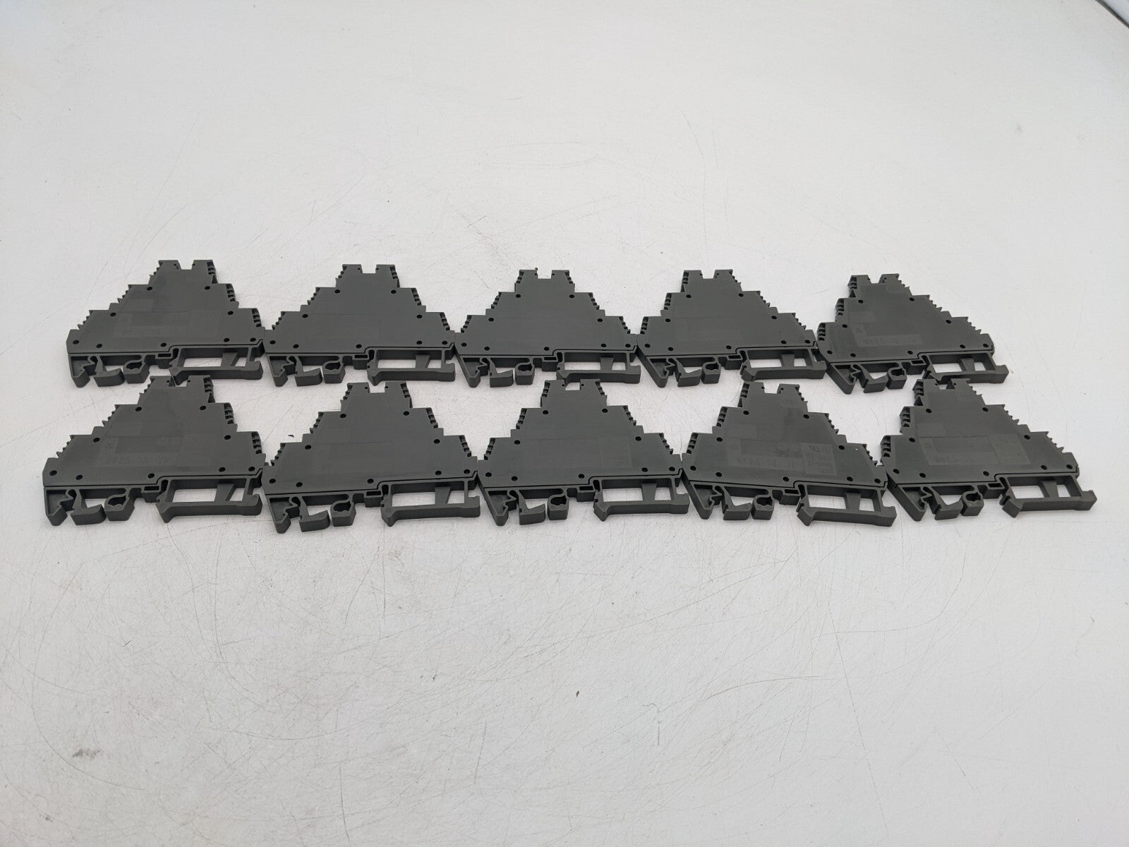 10 Piece Set Wieland WK2,5-3D.../U Terminal Block 22-12 AWG 300 Volt - Gray