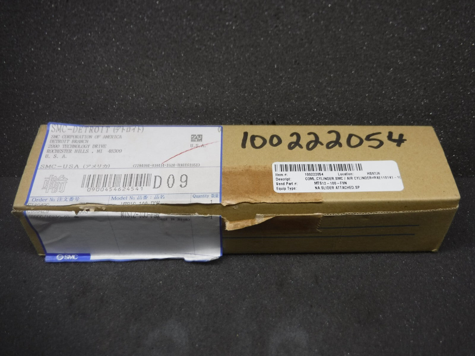 SMC  MTS12-100-F9N  0.7 MPa  With D-F9N Sensor