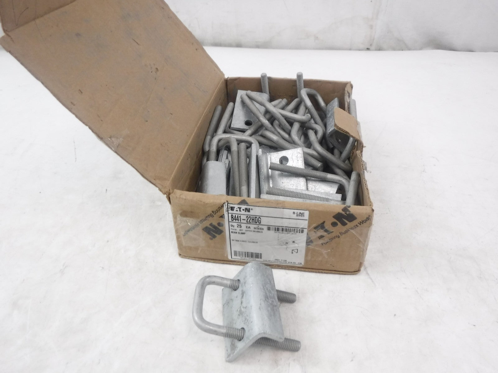 25 Pack Eaton 3/4"Max Flange 13/16"-1-5/8" High Channel Beam Clamps B-Line