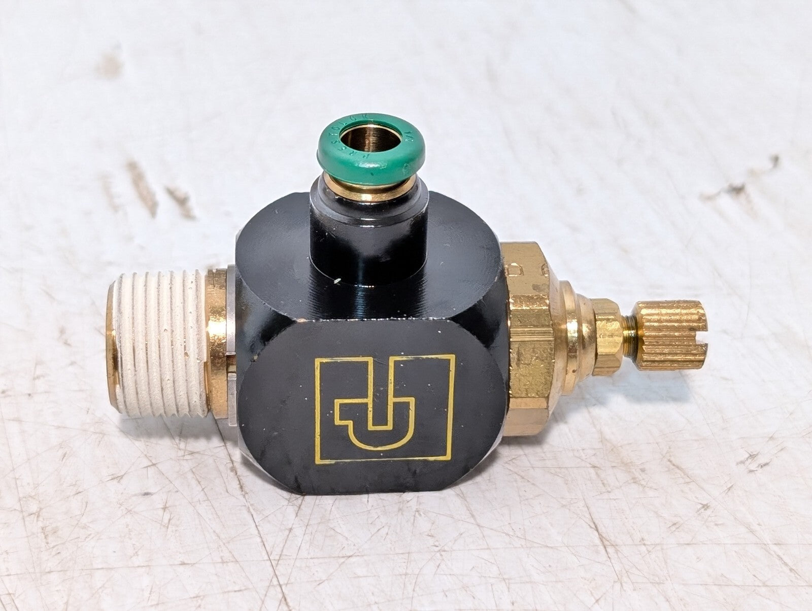 Parker FC701-4-6 Flow Control Valve, 1/4" Tube,  3/8" NPT