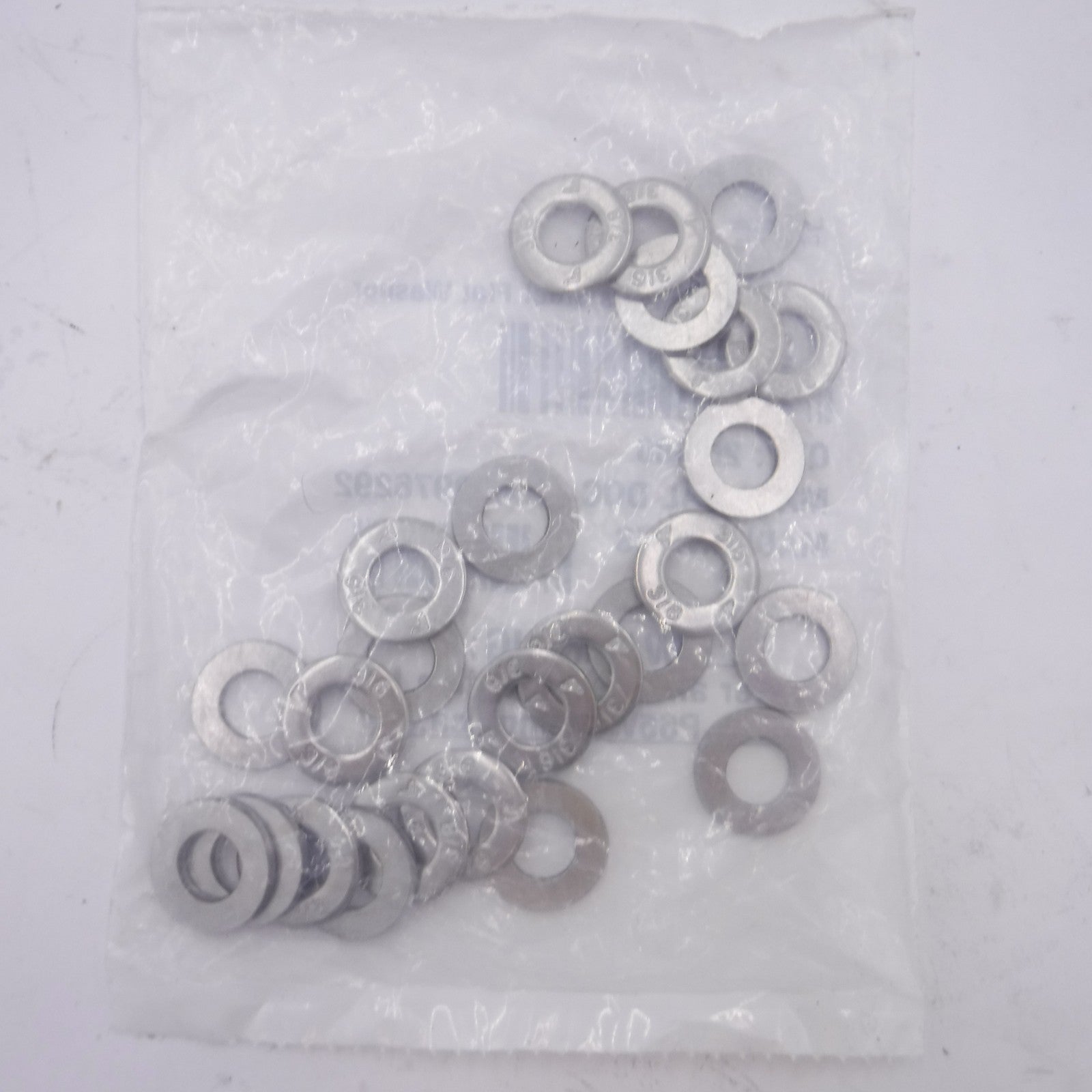 25 Pack Lawson 3/8" 316 Stainless Steel Flat Washers 81876