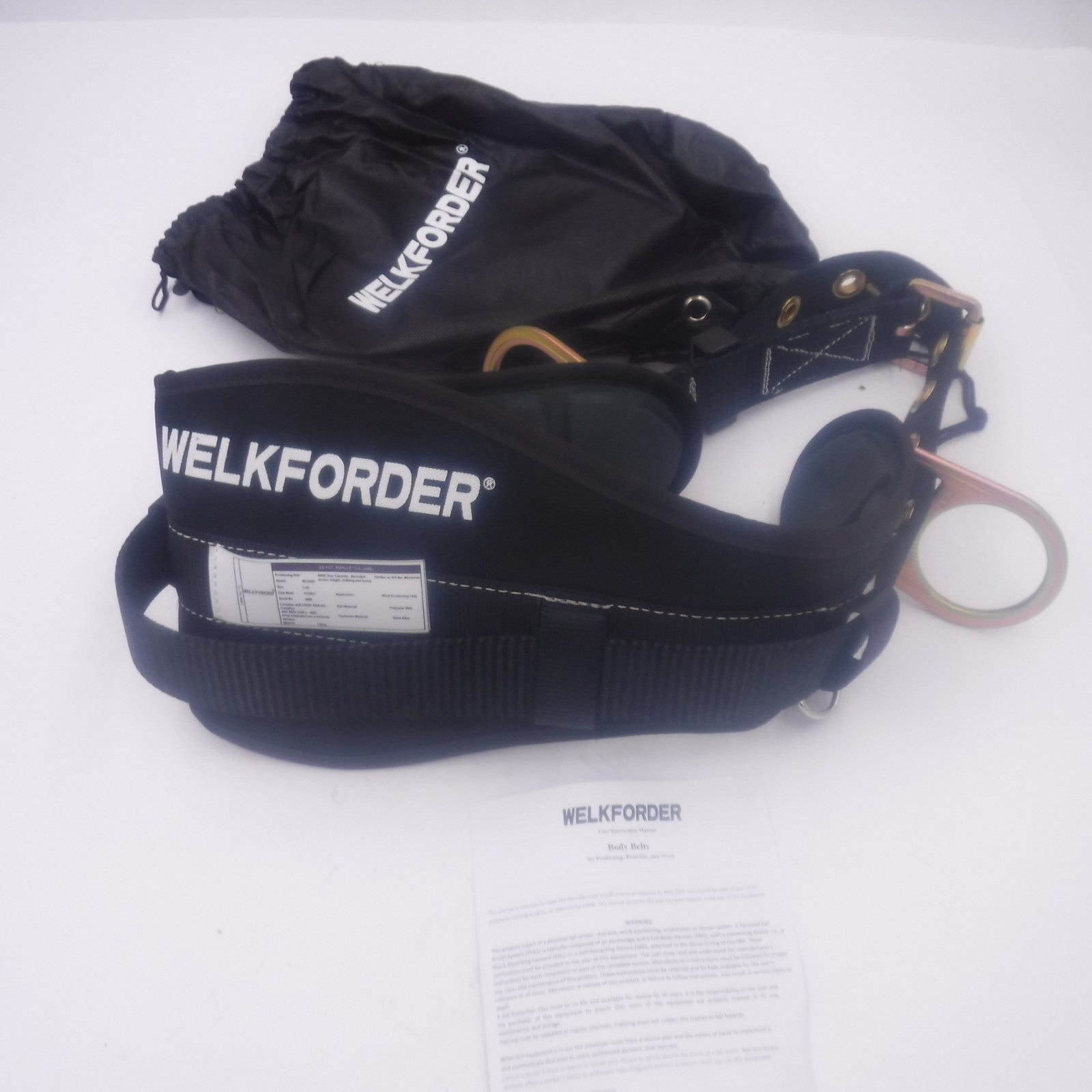 Welkforder WFB002 L/XL 30"-45" Tongue Buckle Body Belt  w/Hot-Pressing Waist Pad