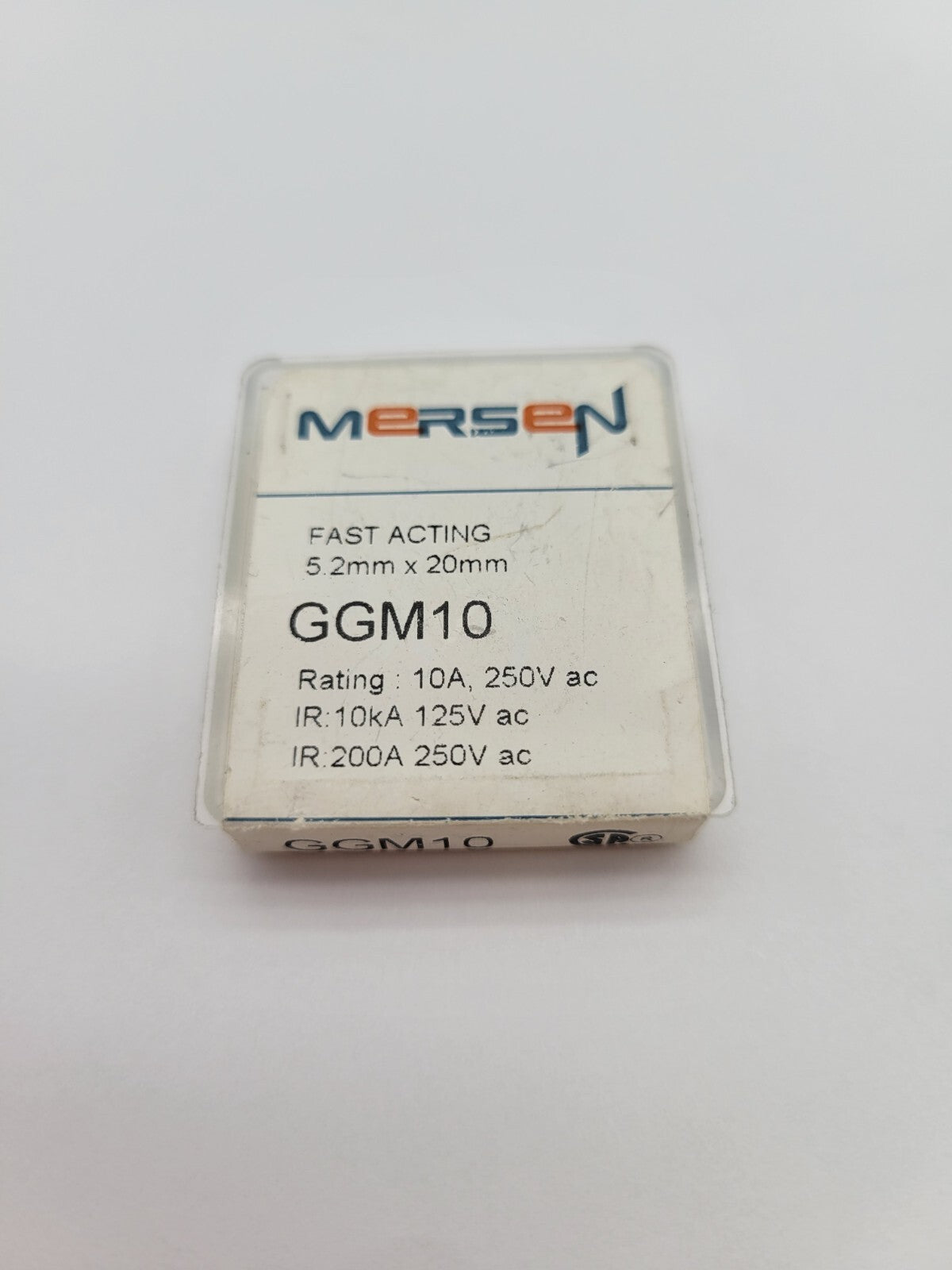Lot of 8 Mersen GGM10 Fast Acting Miniature Fuse Glass Body 10 Amp 250 Volt AC