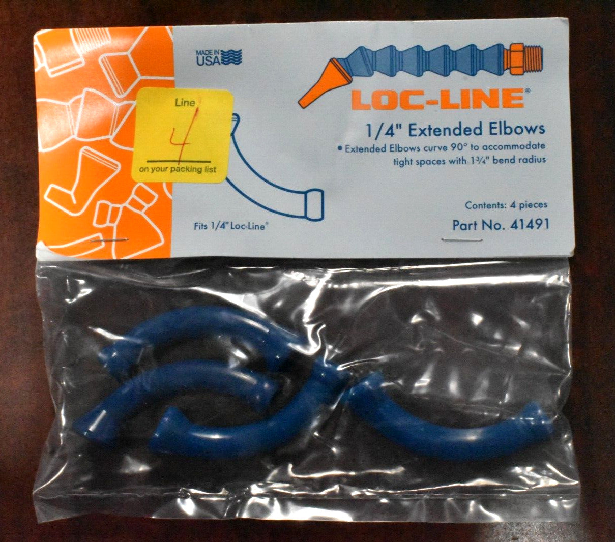 Loc-Line 1/4" Extended Elbows (Fits 1/4" Loc-Line) Part No. 41491 (4 Pieces)