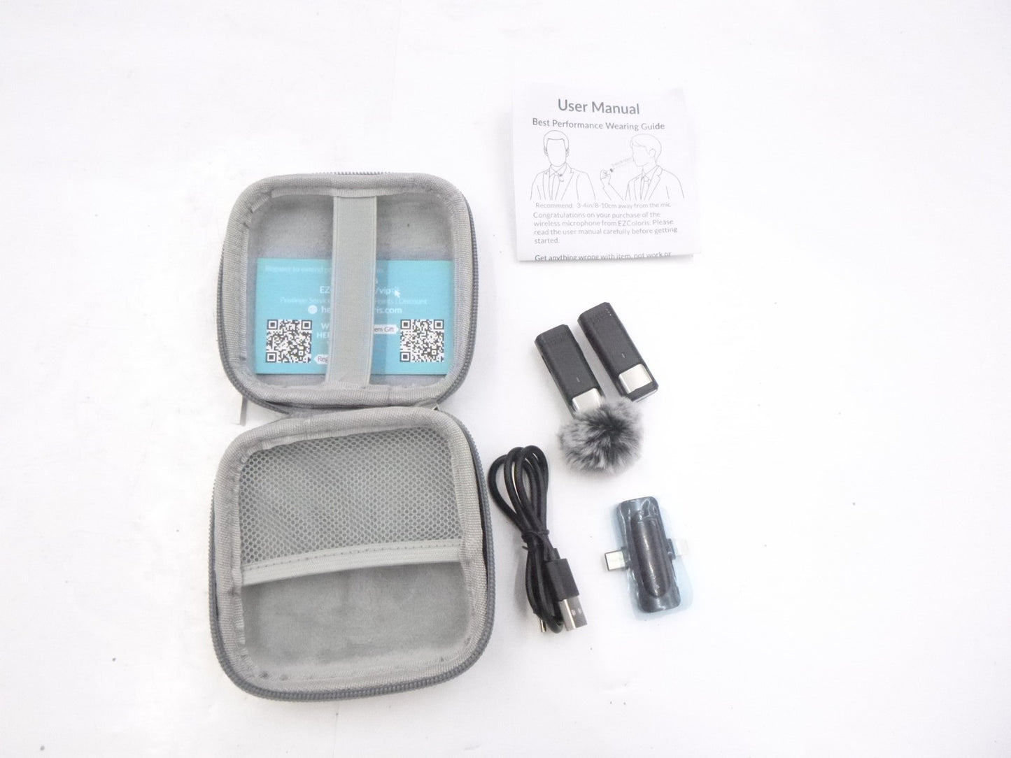 2 Pack EZ Colaris Wireless Microphone for IPhone/Android USBC
