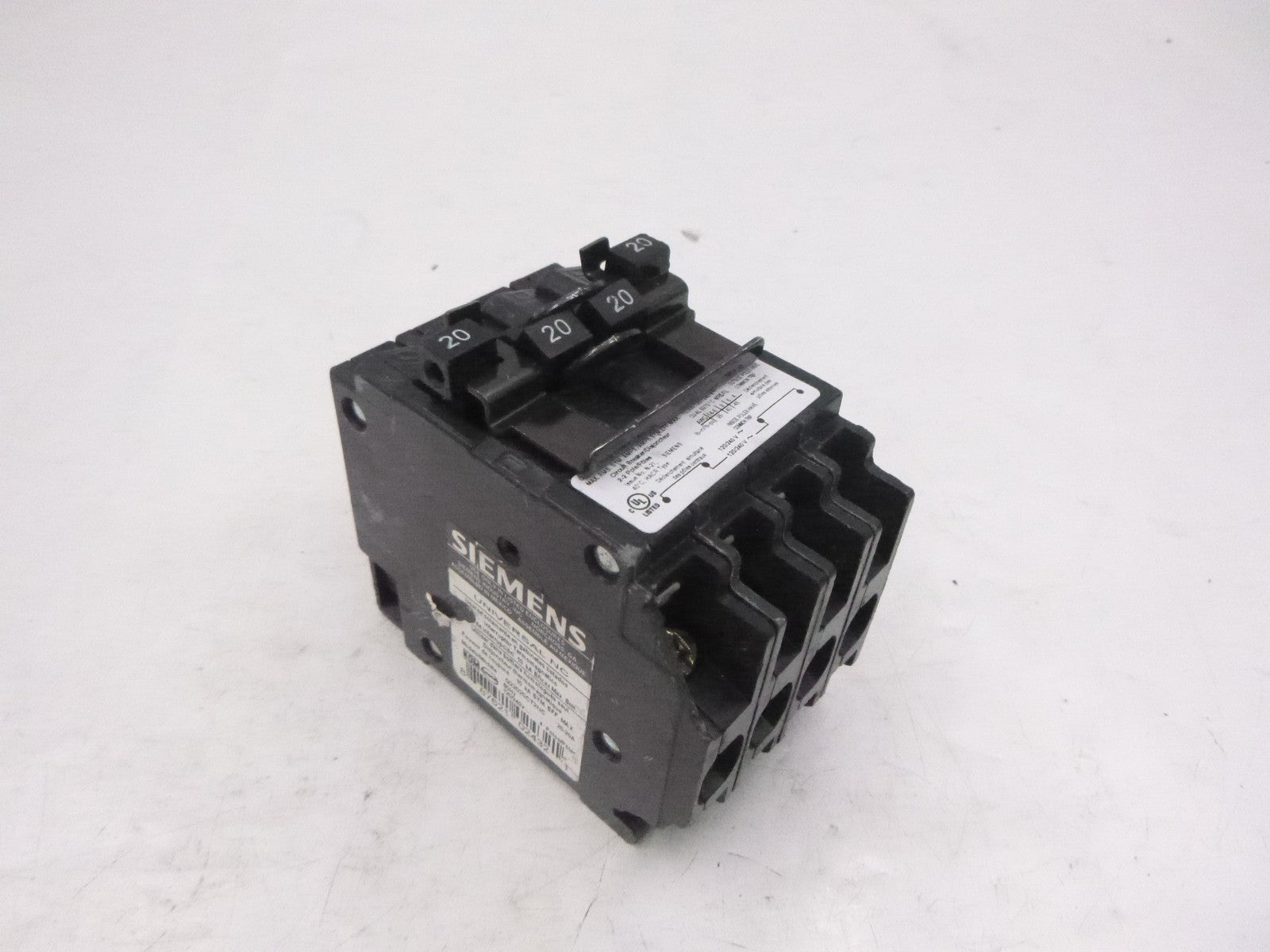 Siemens Q22020CT2NC 4-Pole Quad Circuit Breaker 20/20A 120/240V SEE DESC
