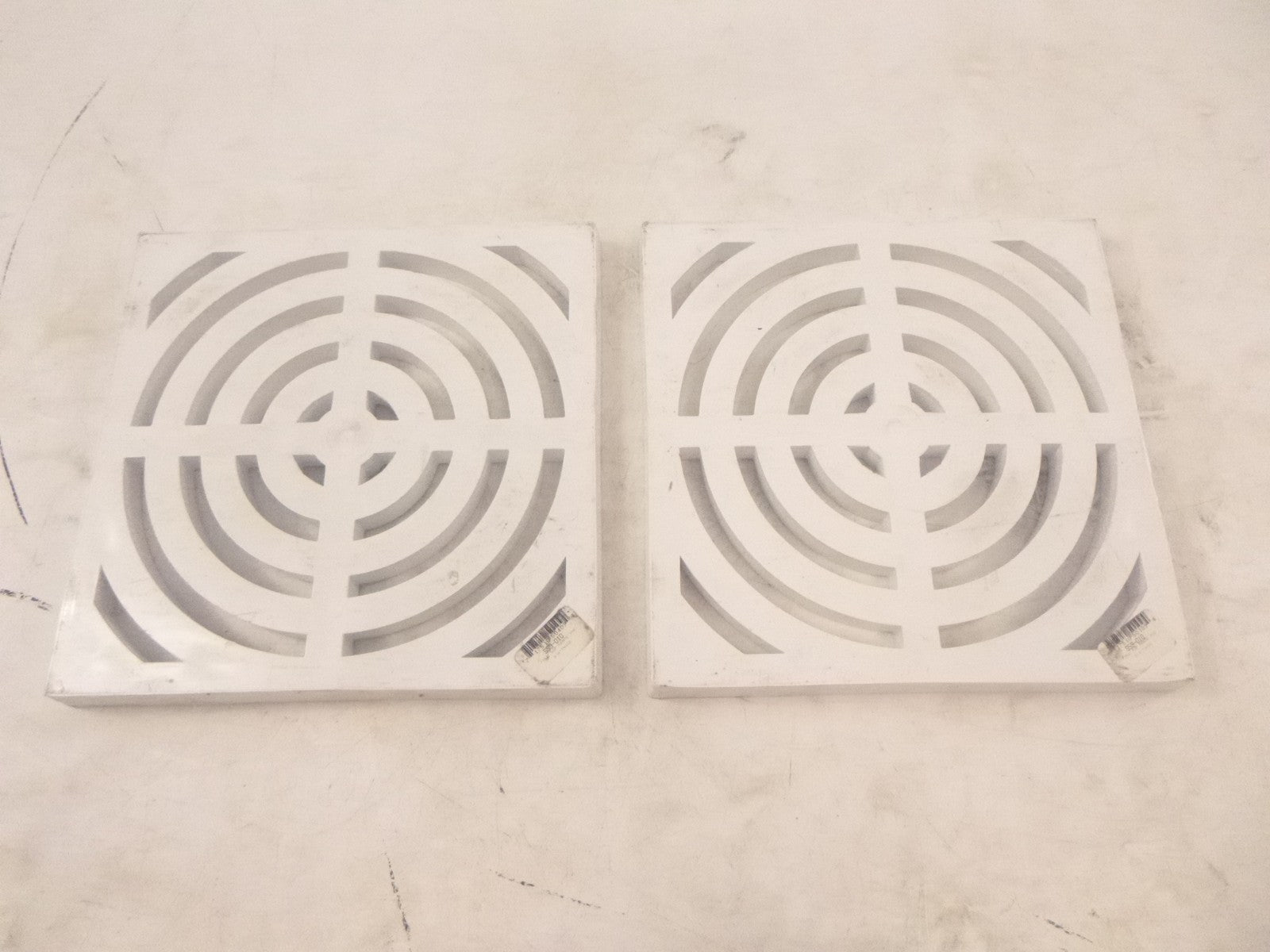 2 Pack Jones Stephens Full Top Grate S59-010 9"x 9"x 3/4" Thick PVC
