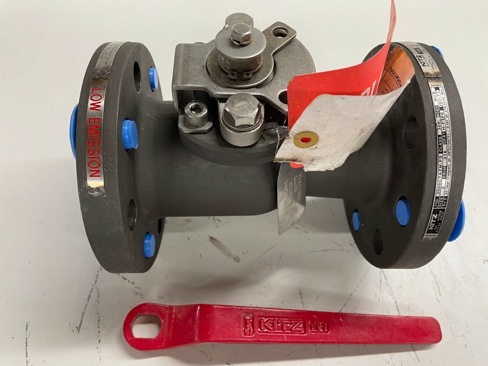 Ball Valve KITZ 2" Class 300 RF Flanged RP WCB x 316SS | LO | NACE | LOW-E 