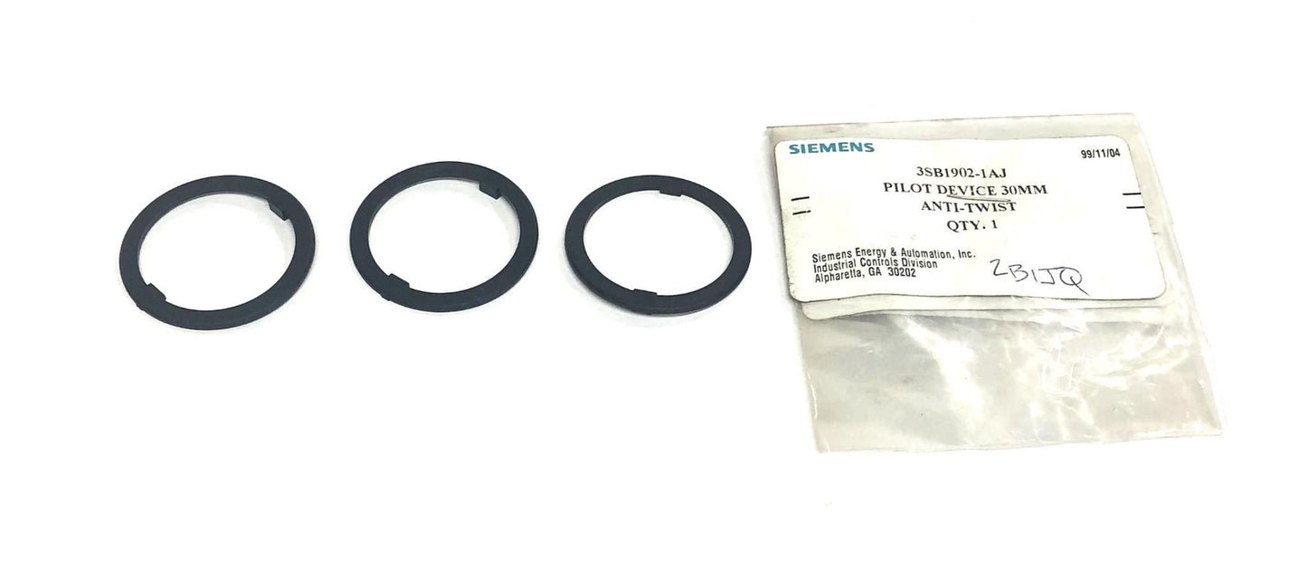 Siemens Pilot Device 30MM Anti-Twist 3SB1902-1AJ [Lot of 3] NOS