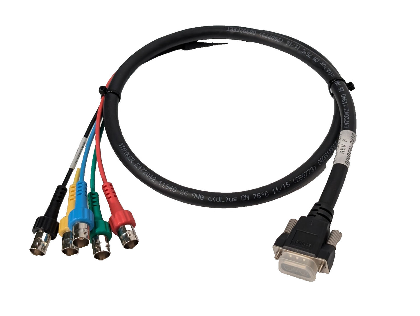 Stryker E472042-11940-26 Cable Adapter, Sinbon 2317, 0100-222-237 Rev. F, 5 BNC