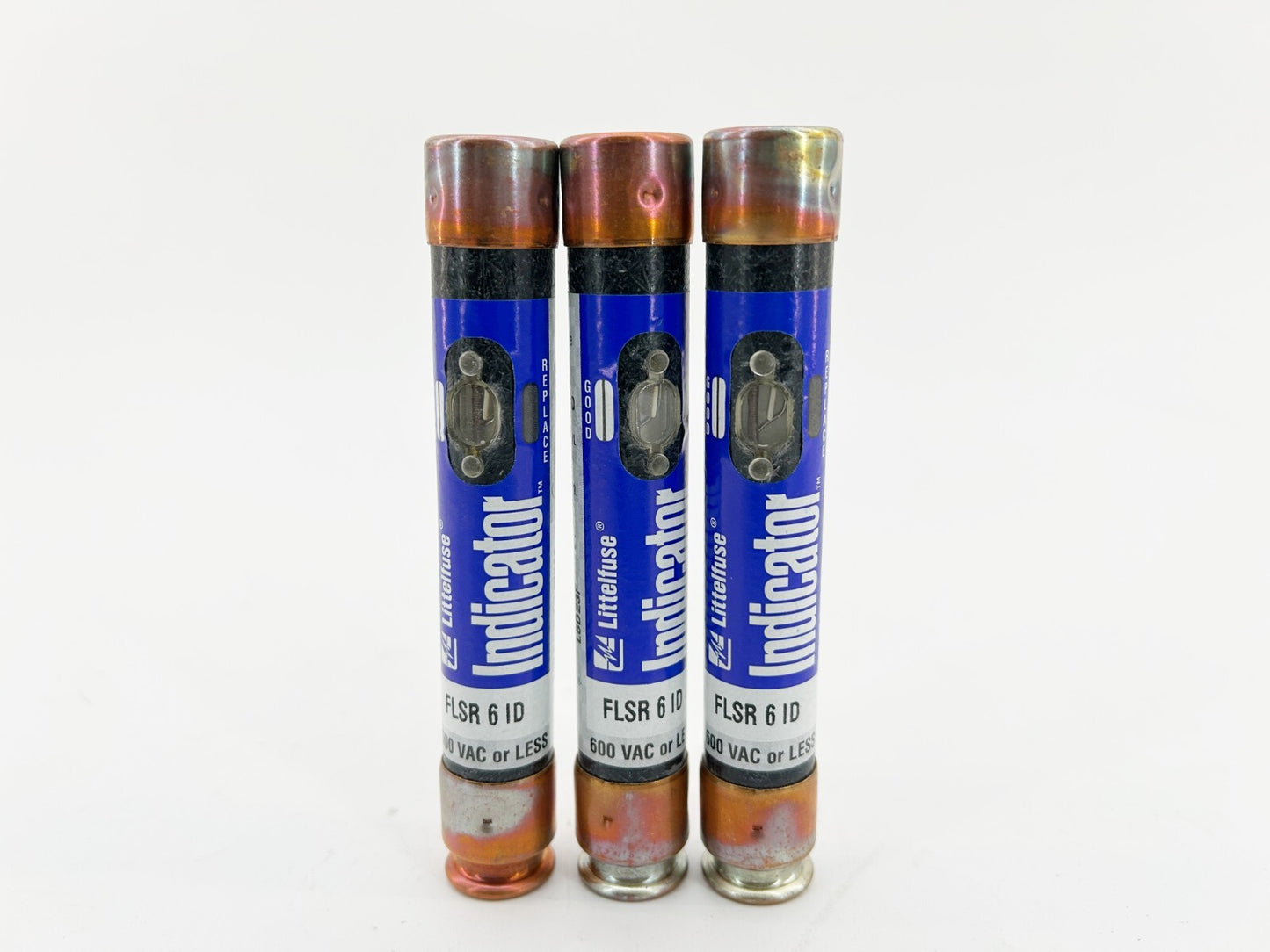 New Lot of 3 FLSR-6-ID Time Delay Fuse 6A 600V Class RK5- No Box