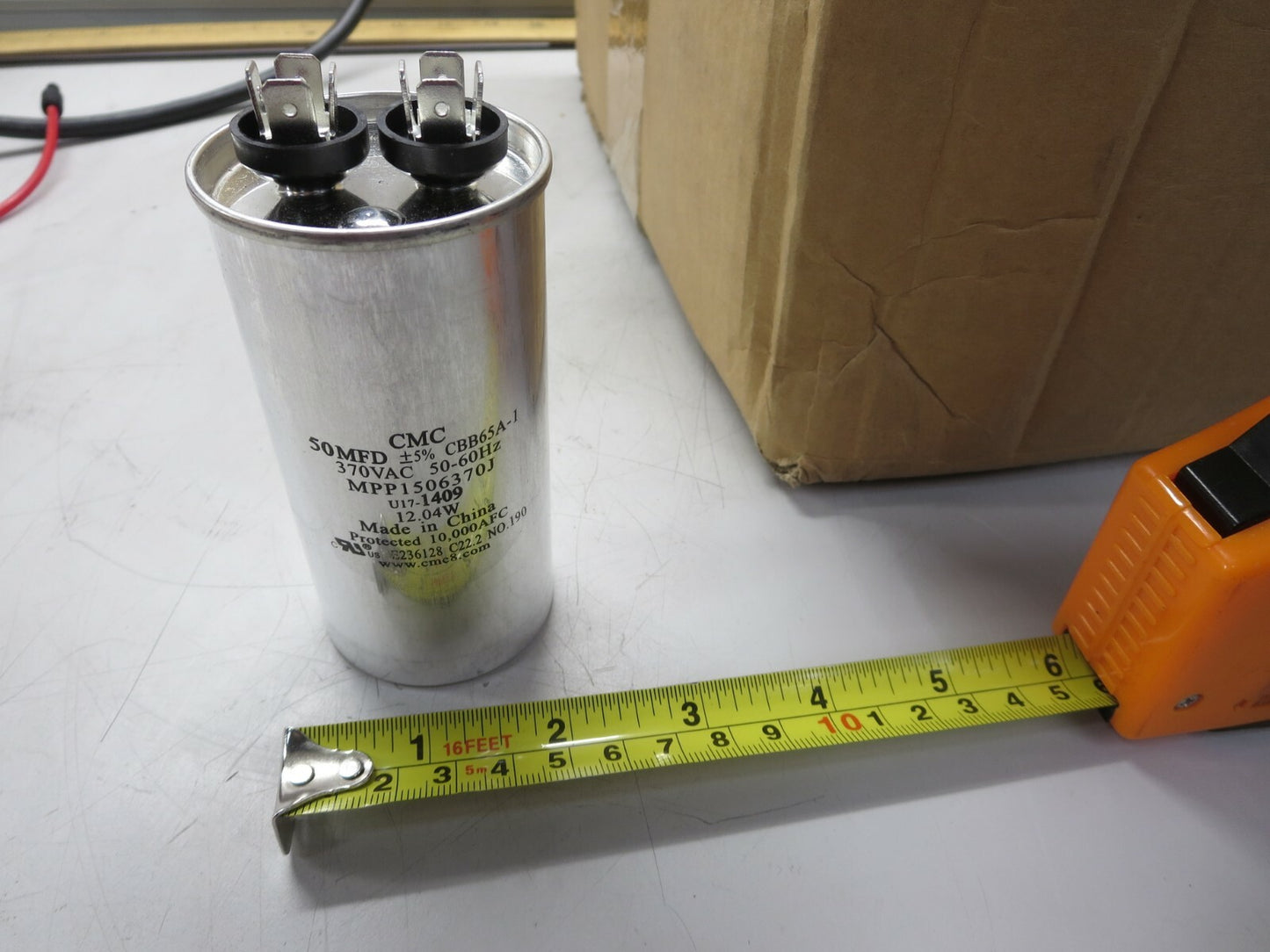 CMC, U17-1409 (MPP1506370J) Capacitor 50 MFD 370 VAC 50-60 HZ 1 Lot = 3 Each NEW