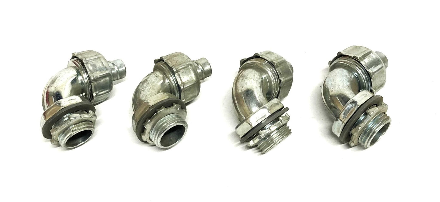 Ideal 90 Degree Conduit Connector 3/8 Inch [Lot of 4] NOS
