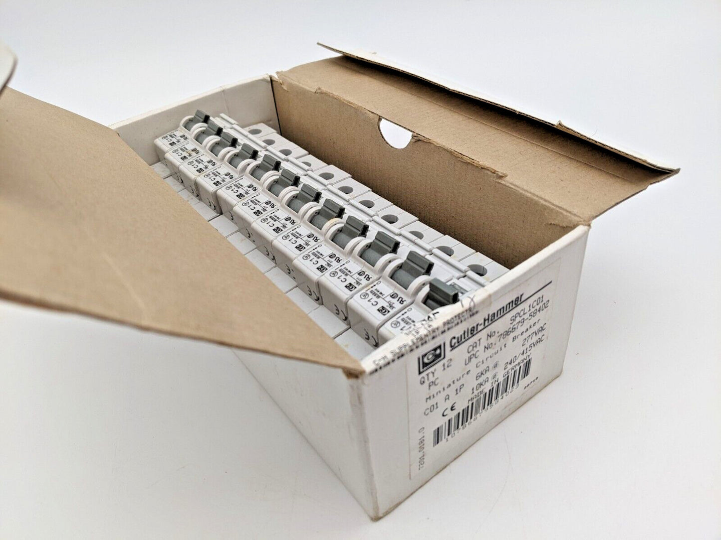 12 Piece Box Cutler Hammer SPCL1C01 Miniature Circuit Breaker 277vac 240-415vac