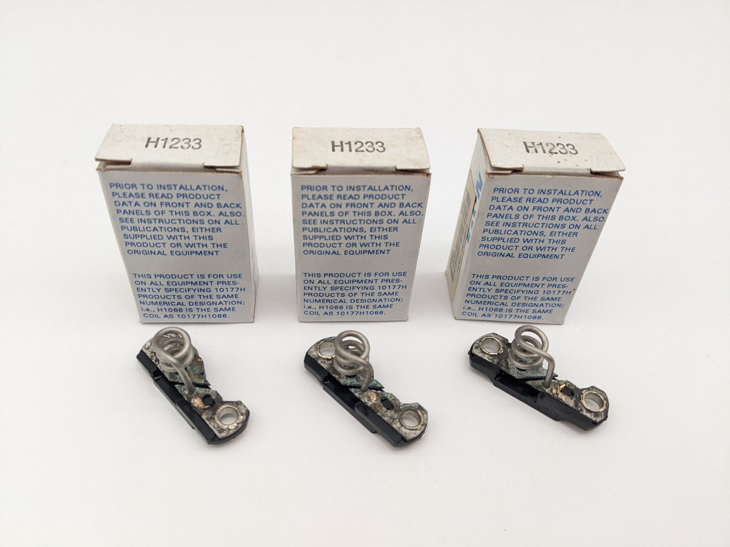 3 Piece Set Eaton H1233 Heater Coil Terminal 3 Pole Starter Accessory Part NOS