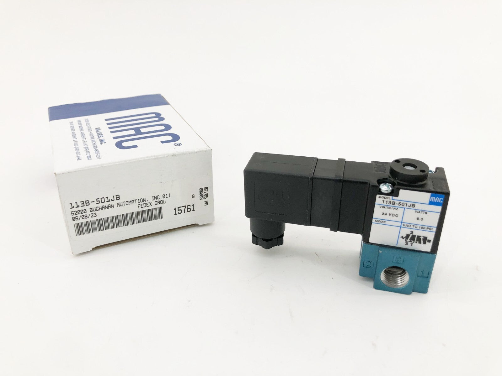 New MAC Valves 113B-501JB Solenoid Valve 3-Way 24VDC 6W 1/4" NPTF