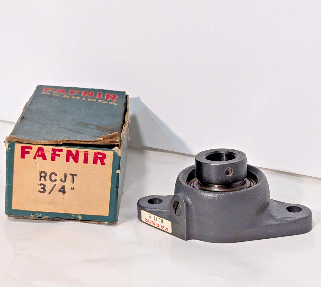Fafnir RCJT 3/4" Bore Flange Mount Ball Bearing, New Old Stock in Box