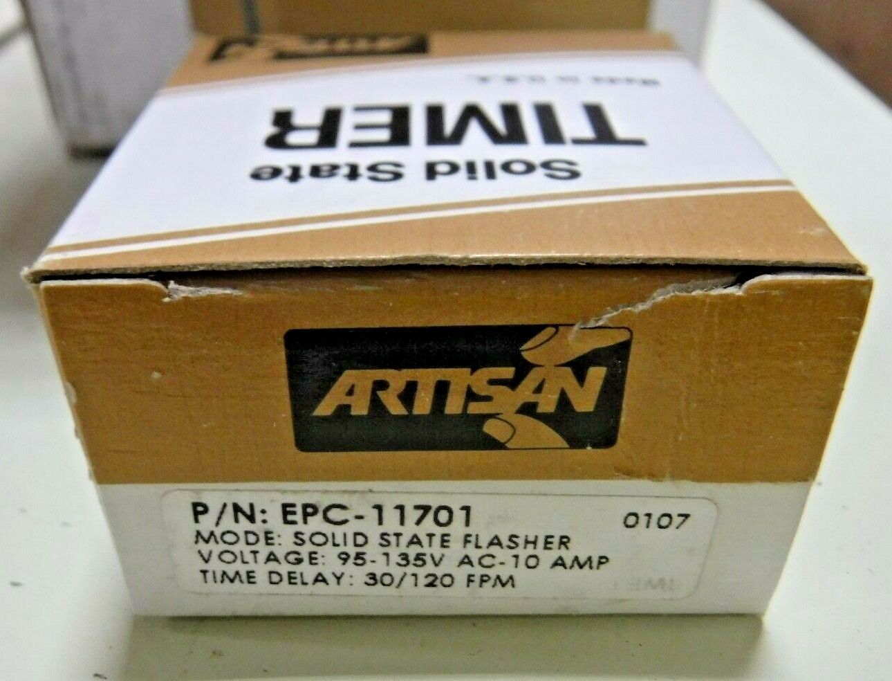 Artisan EPC-11701 Solid State Timer Relay (95-135VAC, 10A, 30/120 FPM) "NEW"