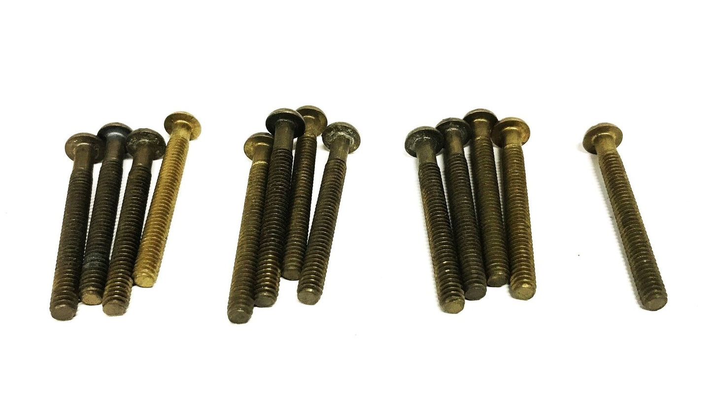 Unbranded 1/4-20 x 2-1/4 inch Round Head Slotted Machine Screw [Lot of 13] NOS