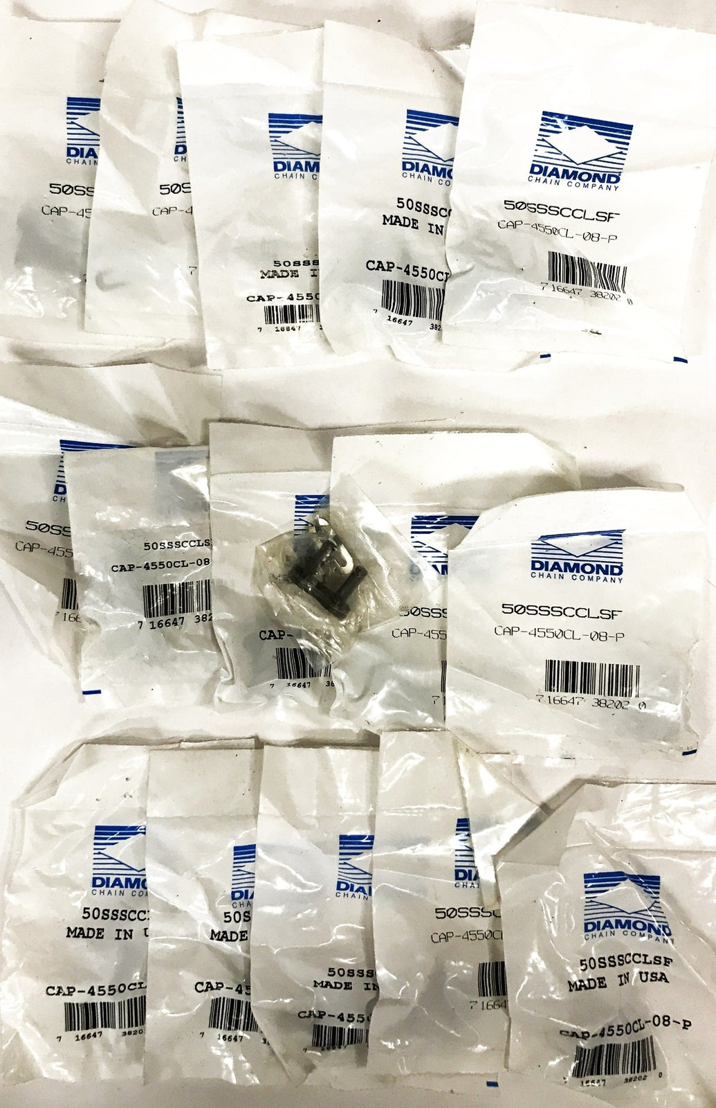 Diamond Chain 50SSSCCLSF Offset Link CAP-4550CL-08-P [Lot of 16] NOS
