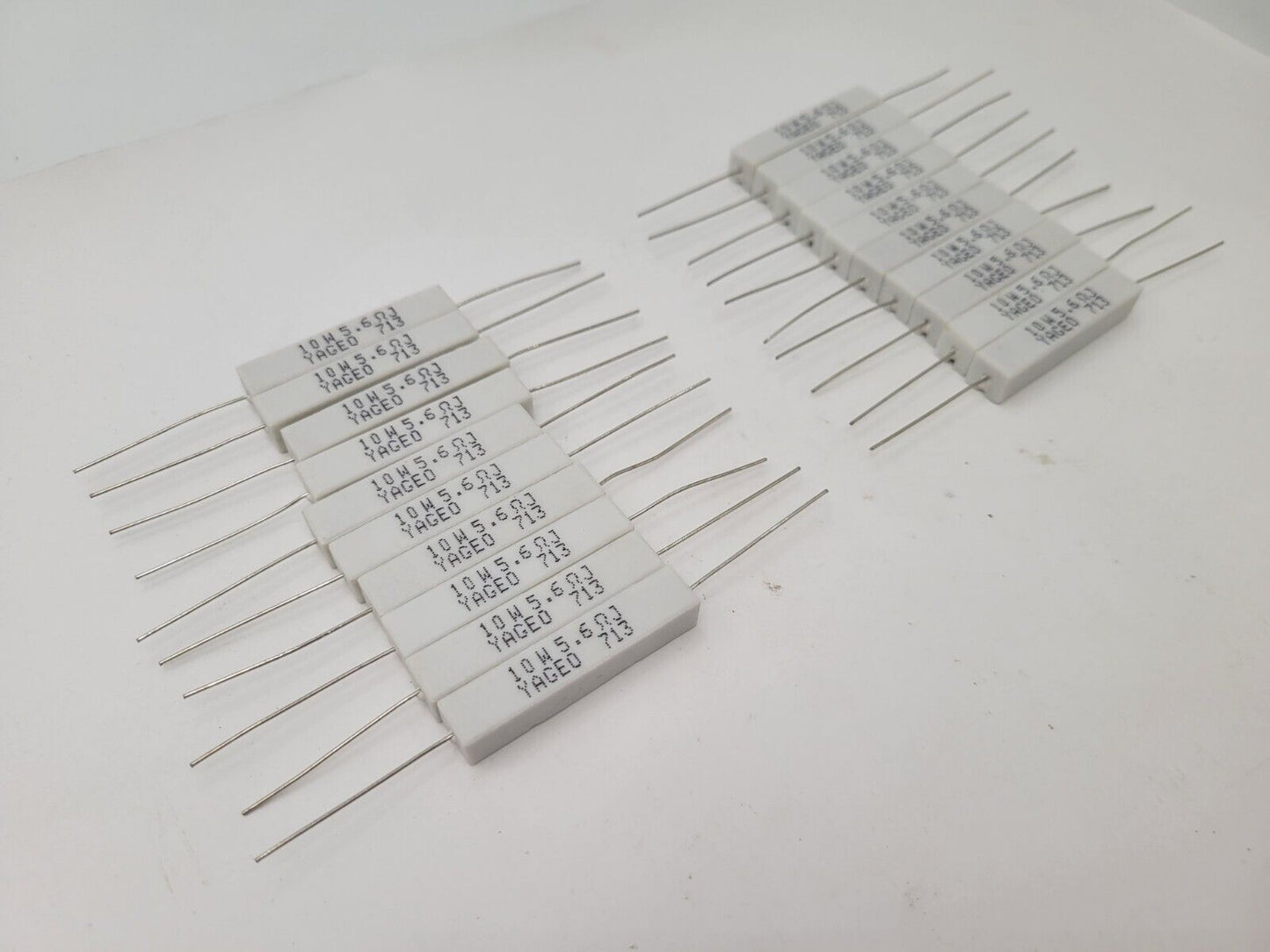 20PC Yageo 5.6W-10-AND Wirewound Axial Resistor 5.6-Ohm 10 Watt ±5% Tolerance