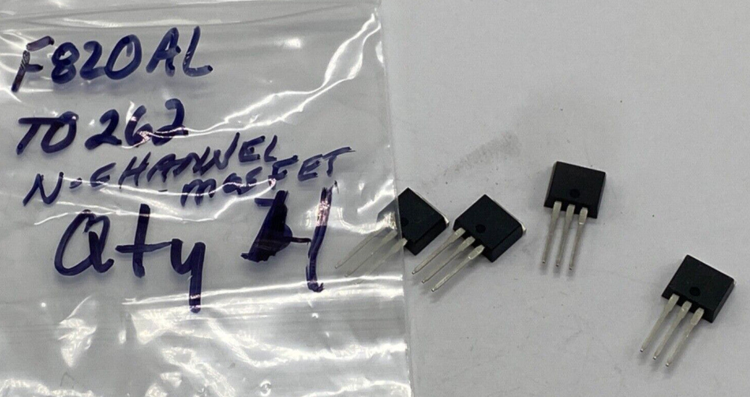 Qty 4 bulk lot, IRF820AL MOSFET N-Channel TO262