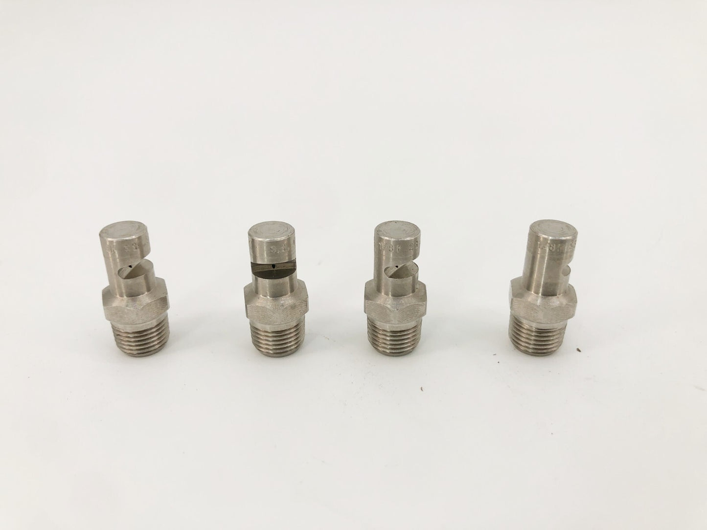 Lot of 4 New Spraying Systems 1/8K-SS.50 FloodJet Spray Tip Nozzles Stainless