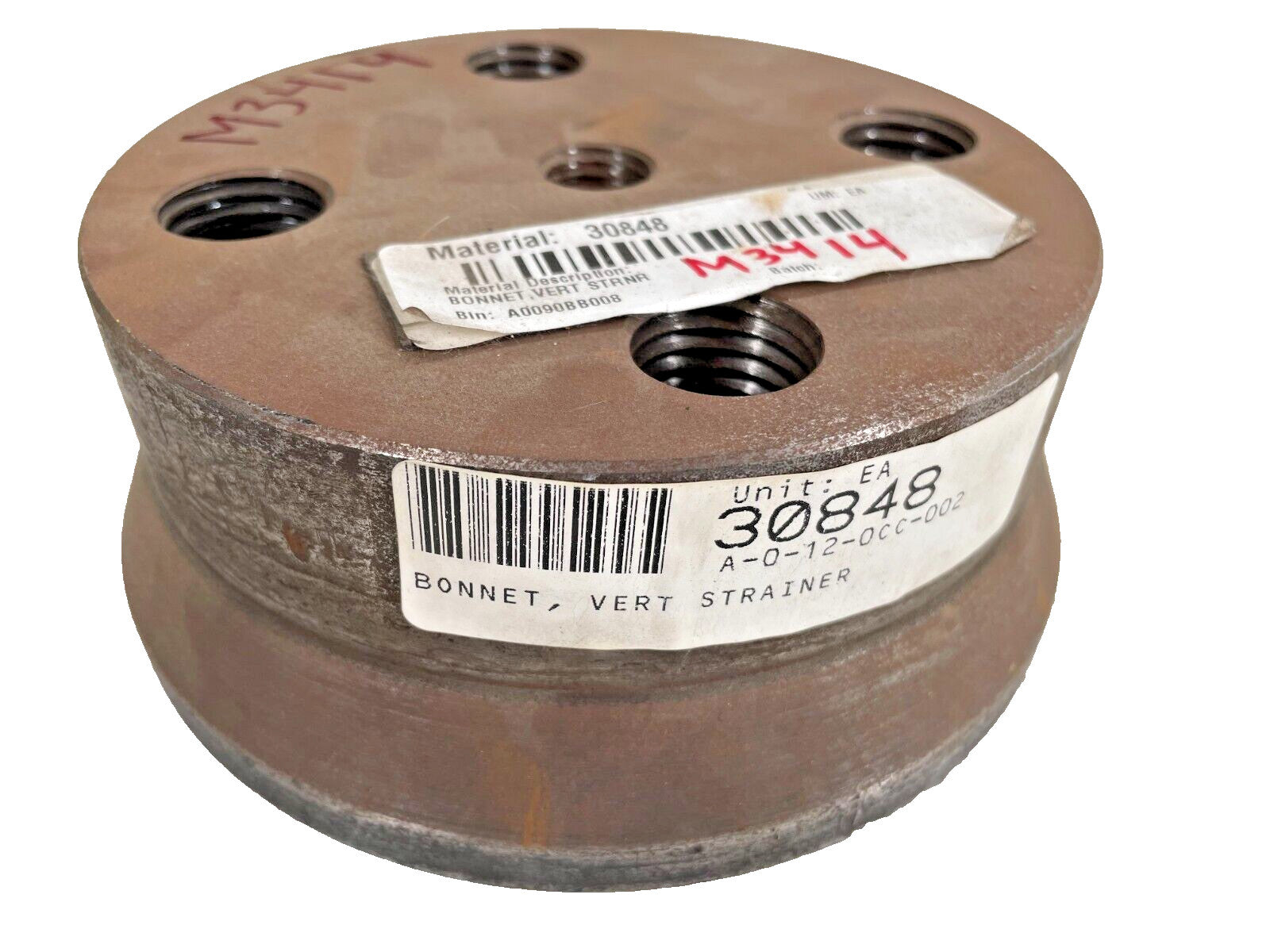 Steel Flange Bonnet, (4) 7/8" Holes, 4-1/2" Bolt Circle, 5/8" Center Hole