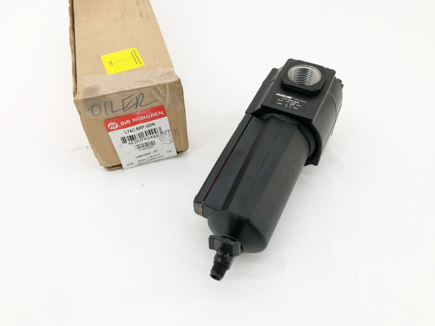 New IMI Norgren L74C-6AP-QDN Oil Fog Lubricator 3/4" NPT 250psig