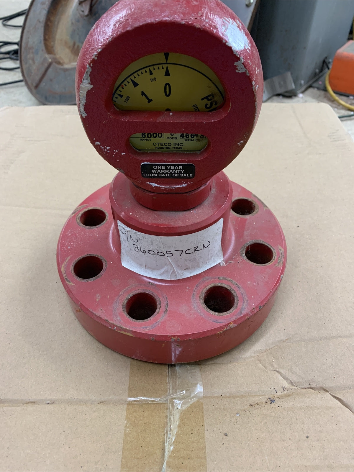 OTECO Model 6 MUD GAUGE 6000PSI Flange CONNECTION 8 Hole