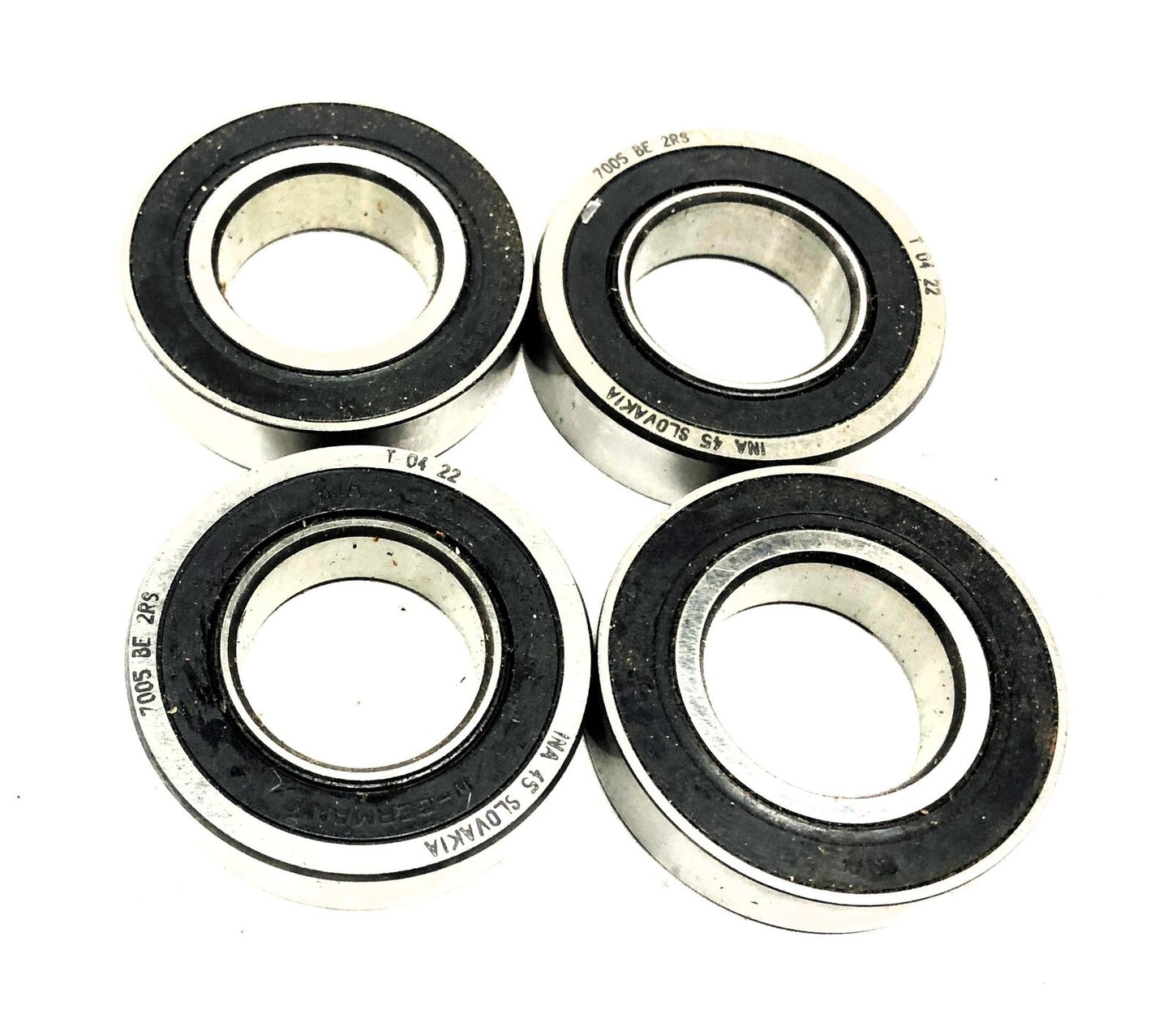 INA Ball Bearing Assembly 7005BE2RS (T-03-07) [Lot of 4] NOS