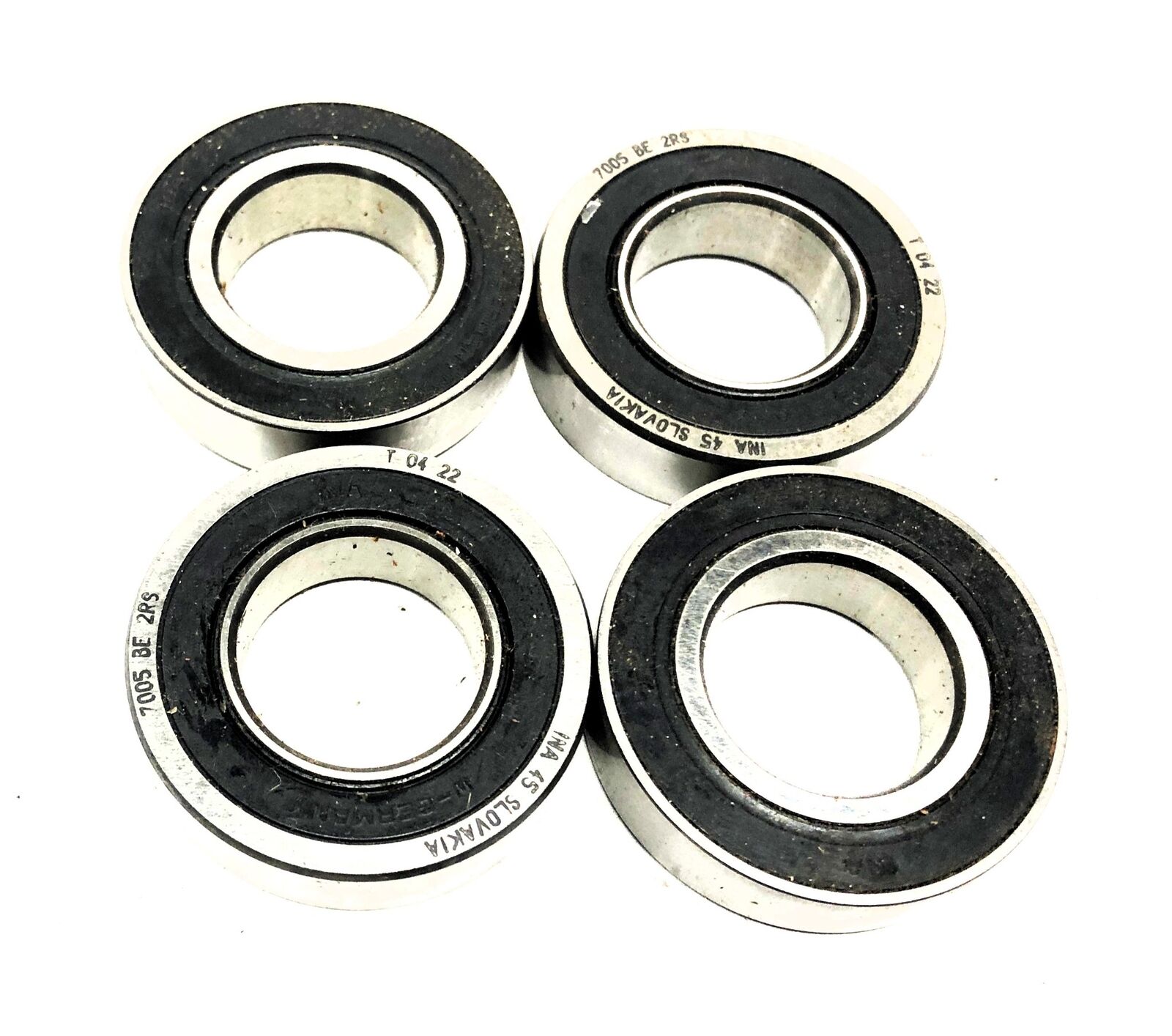 INA Ball Bearing Assembly 7005BE2RS (T-03-07) [Lot of 4] NOS
