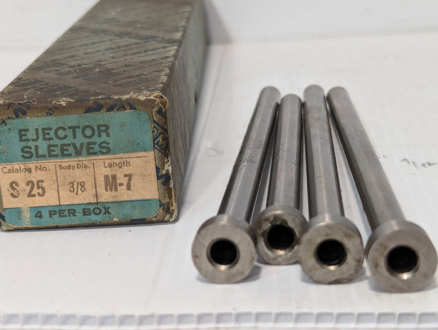 Lot of 3 DME M-7 ejector sleeves, 3/8 inch body diameter, one more