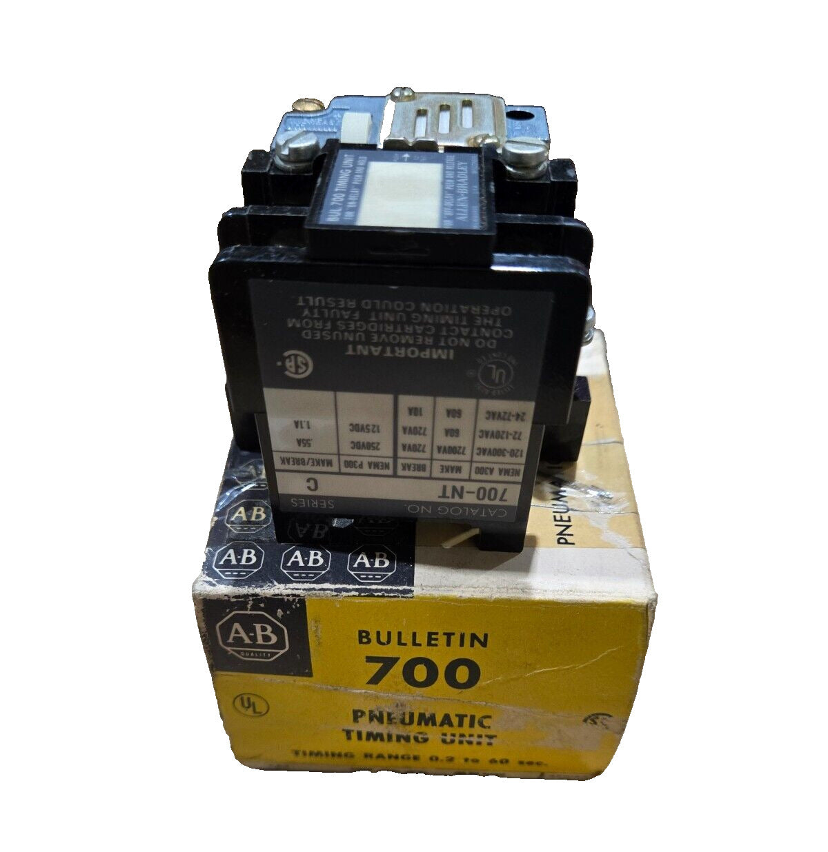 Allen Bradley 700-NT Ser C 0.2-60S Industrial Pneumatic Timing Unit NOS NEW