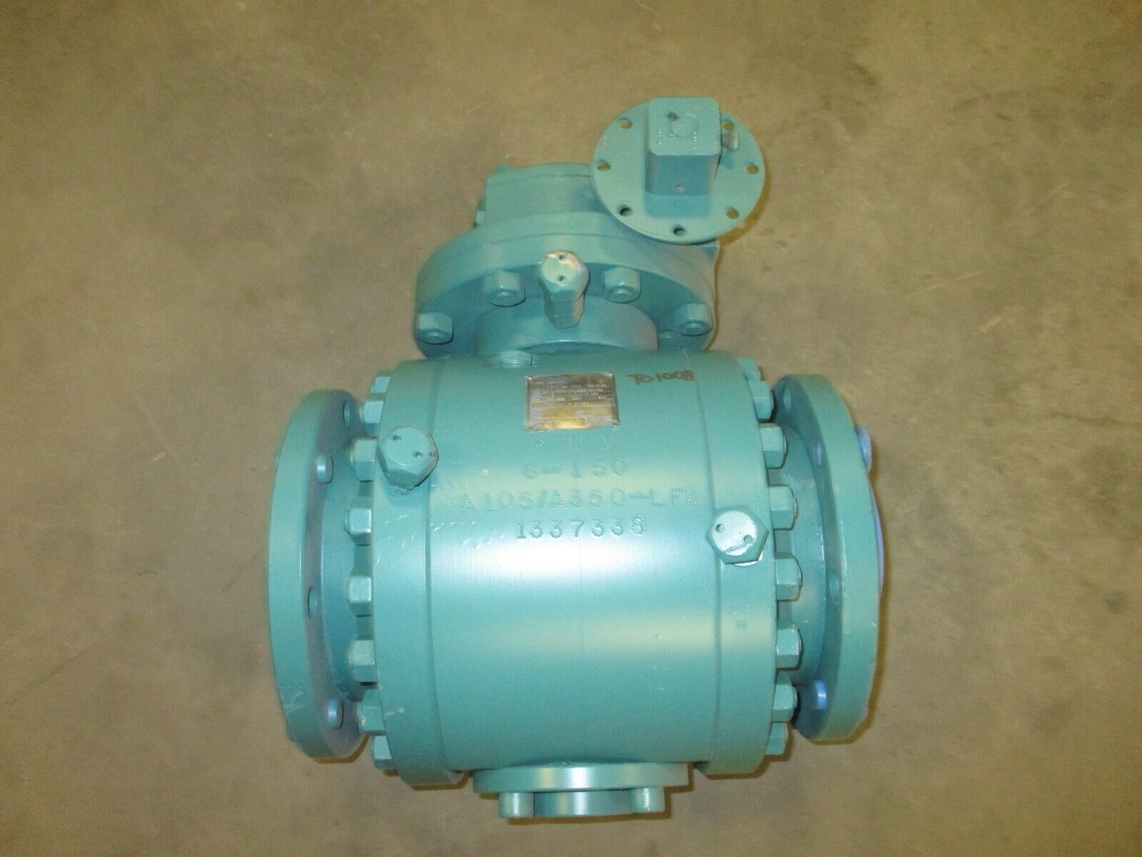 PBV Ball Valve 6" 150 RF Flanged Full Port Trunnion Mounted w/ Gear Operator