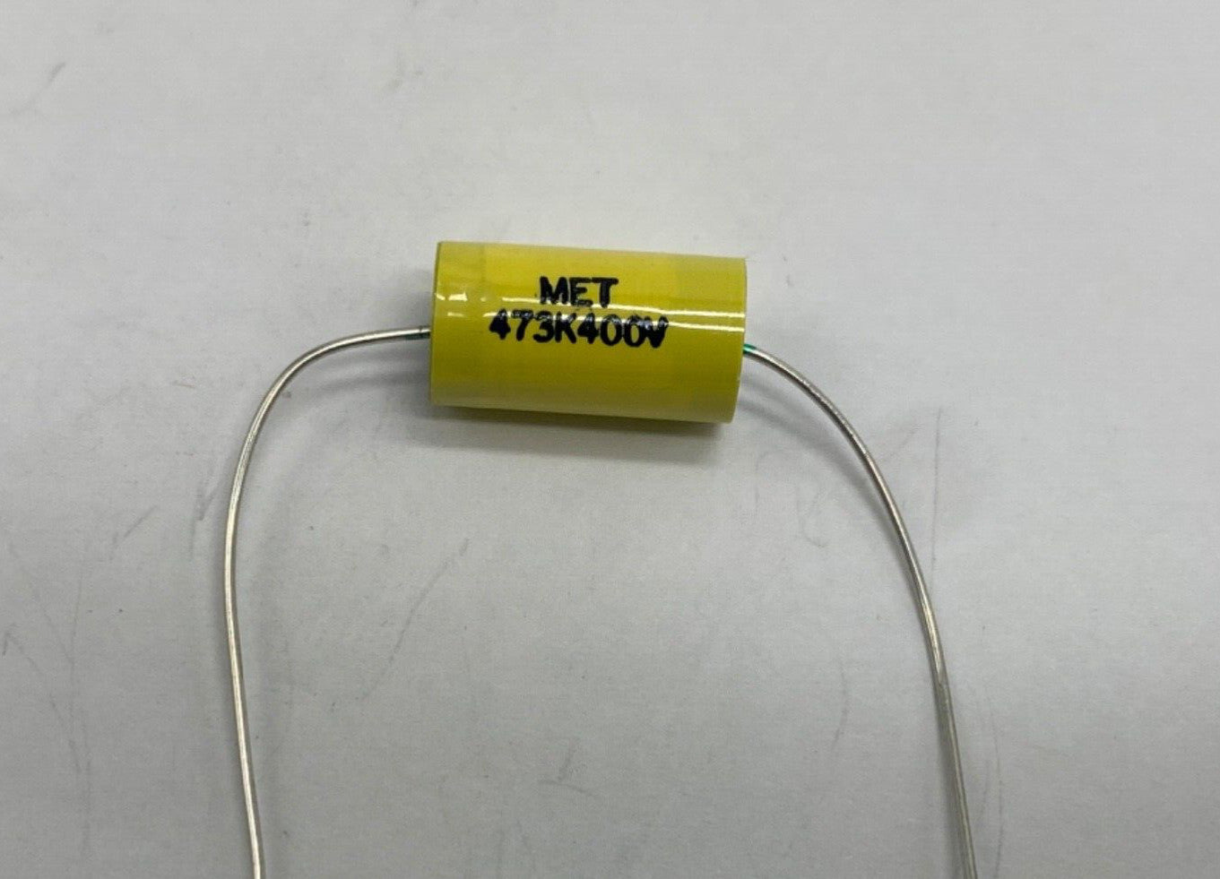 MET metalized Yellow film capacitor axial lead 0.047uf/400v, 473K400V