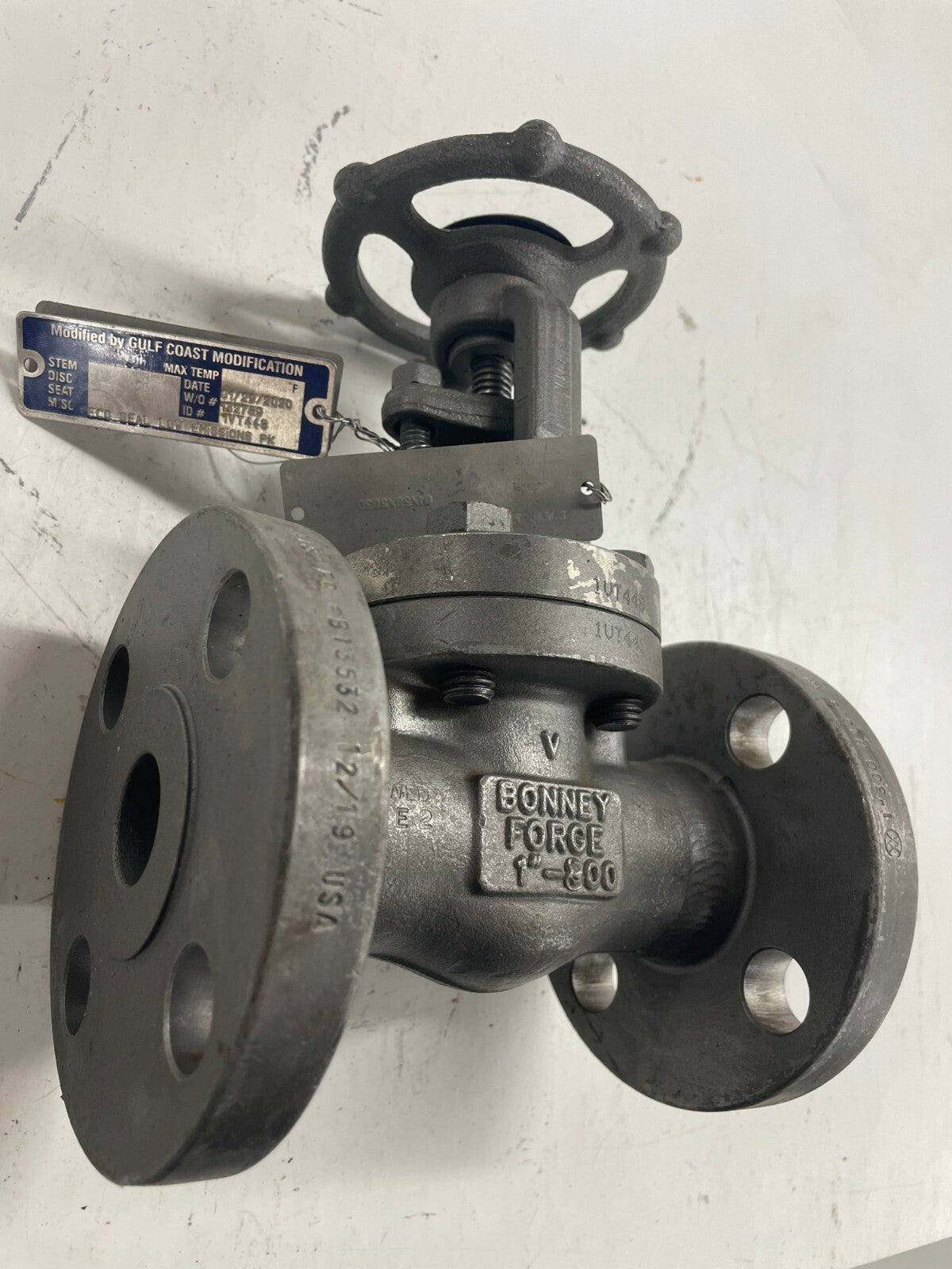 BONNEY FORGE 31A-LE Gate Valve 1" 300 RF Flanged F9 Chrome API Trim #8 MODIFIED