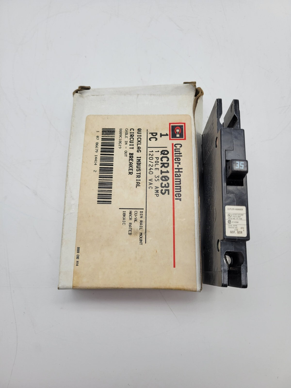 Cutler-Hammer QCR1035 Circuit Breaker 1P 35A 120/240V NOS 1 Pole 35 Amp QCR