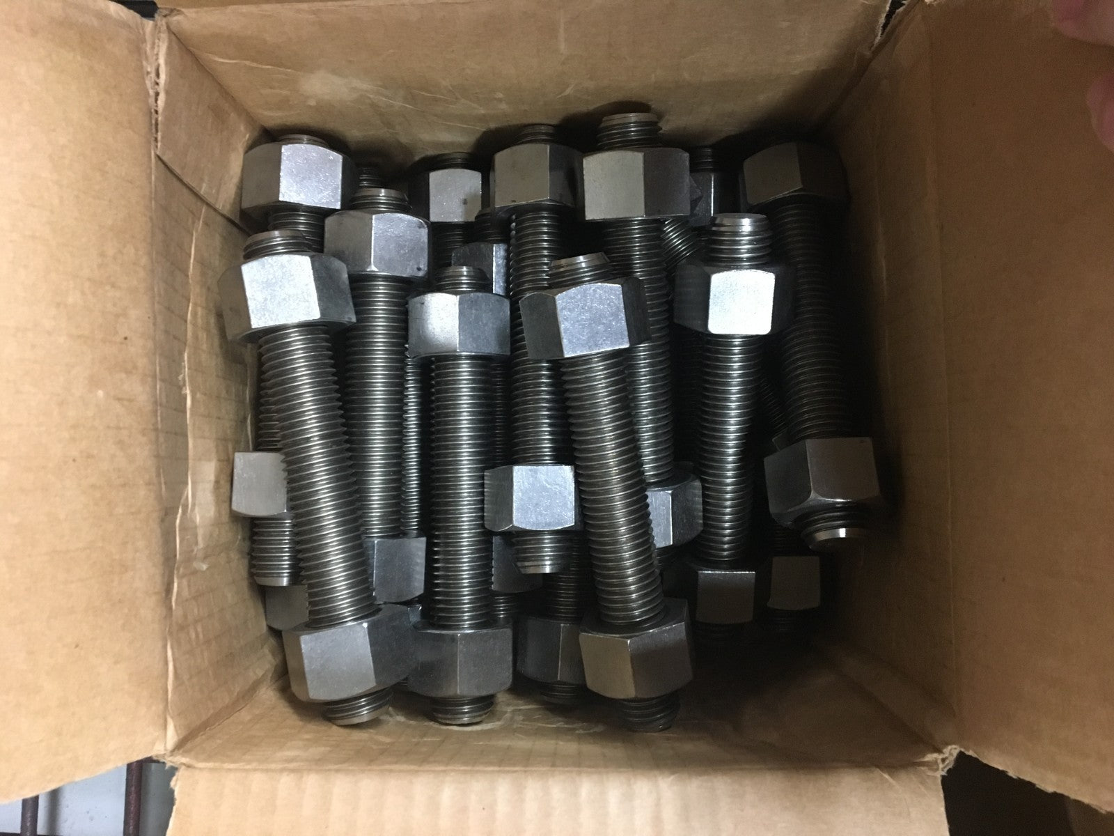 1” -8 X 7” A193 B8M Stainless Steel Stud with (2) 8M Heavy Hex Nuts