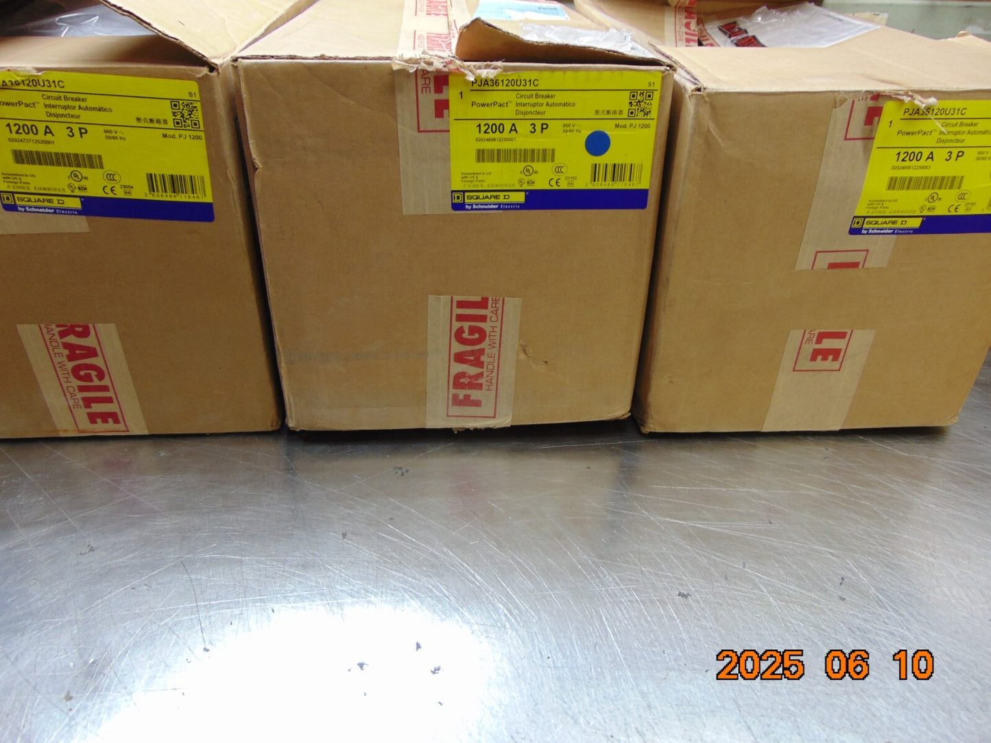 1 NEW Square D PJA36120 PowerPact PJ 1200 Breaker Schneider Electric 1200A 3.0 T