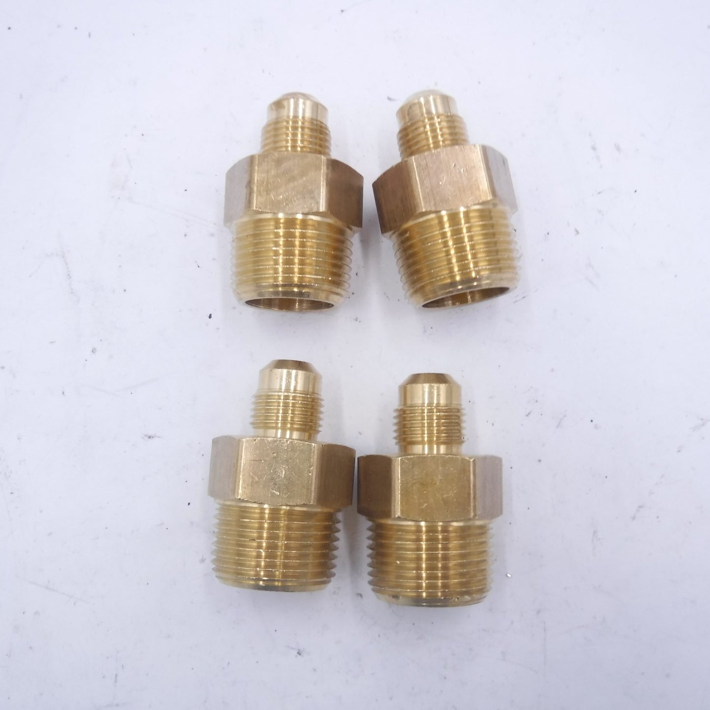 4 Pack 5/8" JIC 37° Flare x 1" Male NPT Brass Adapter