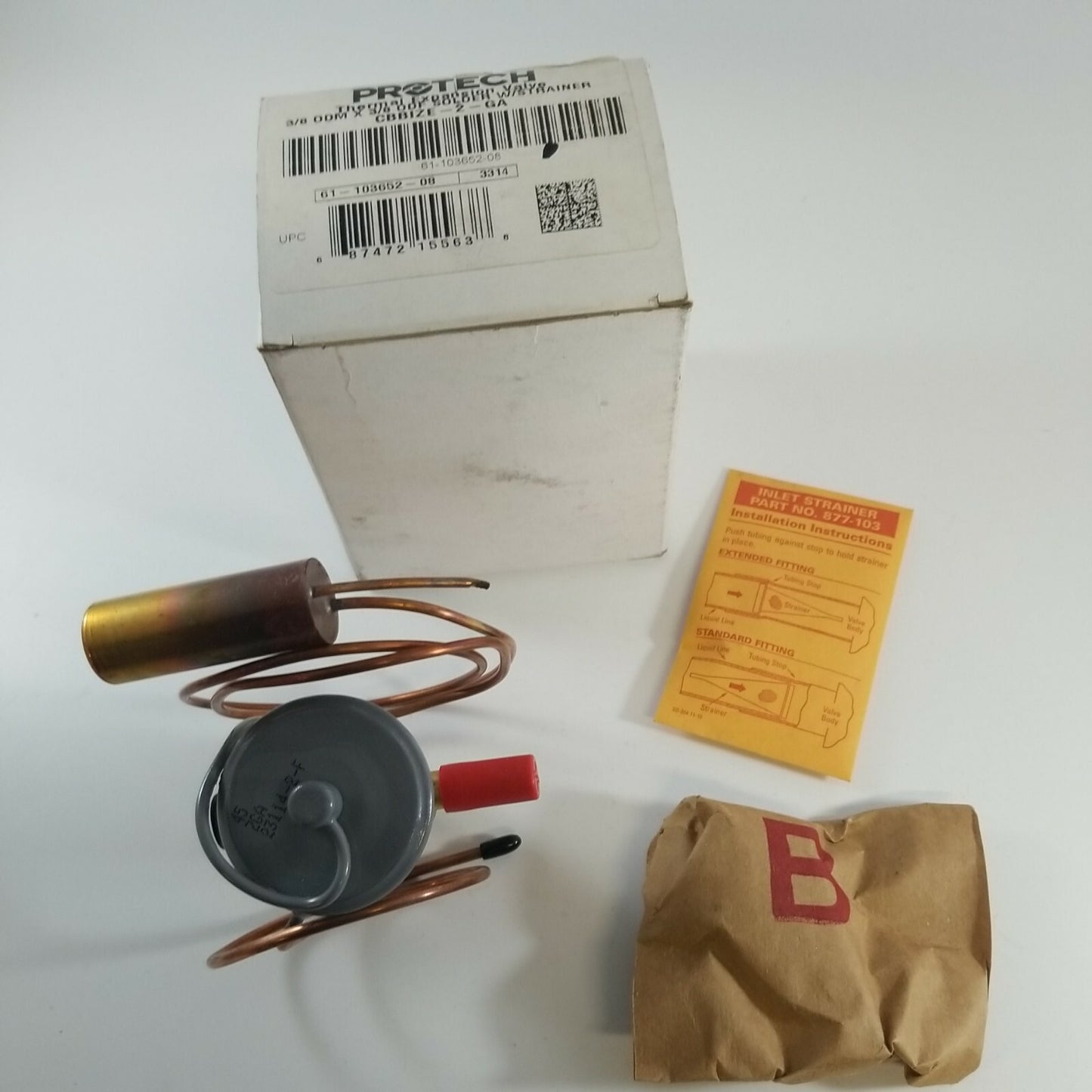 Protech Expansion Valve 3/8 ODM X 3/8 ODF SOLDER W/Strainer CBBIZE-2-GA