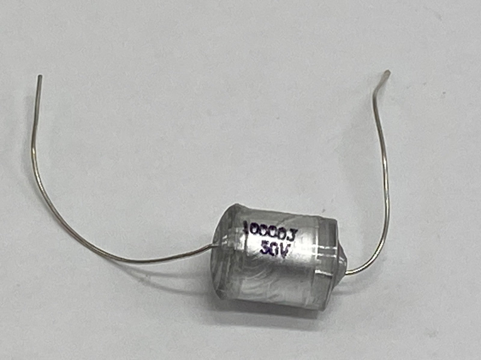 XICON polystyrene film capacitor axial lead 10000J50, 23PW series .01uf/50V