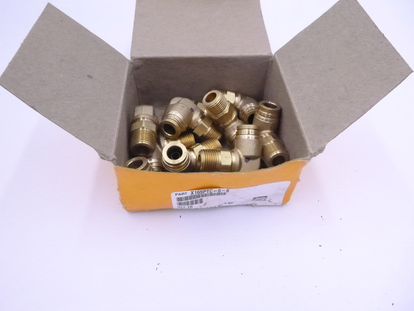 10 Pack Parker 90° Push-To-Connect Male Elbows 169PTC-6-6